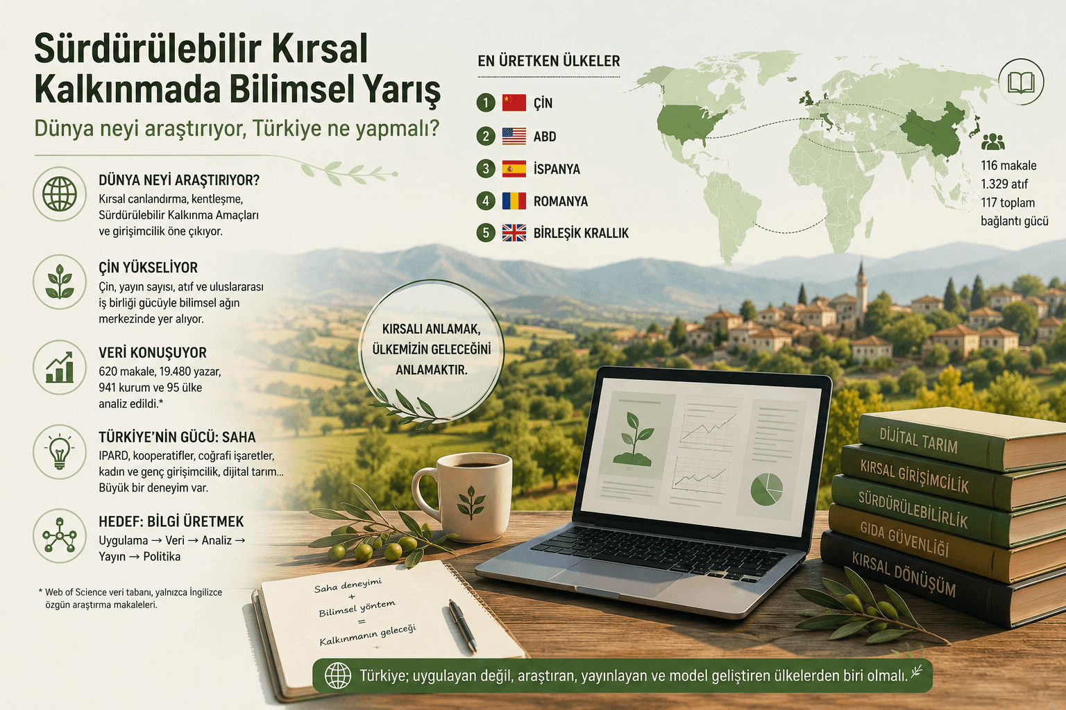 Sürdürülebilir Kırsal Kalkınmada Bilimsel Yarış: Dünya Neyi Araştırıyor, Türkiye Ne Yapmalı?
